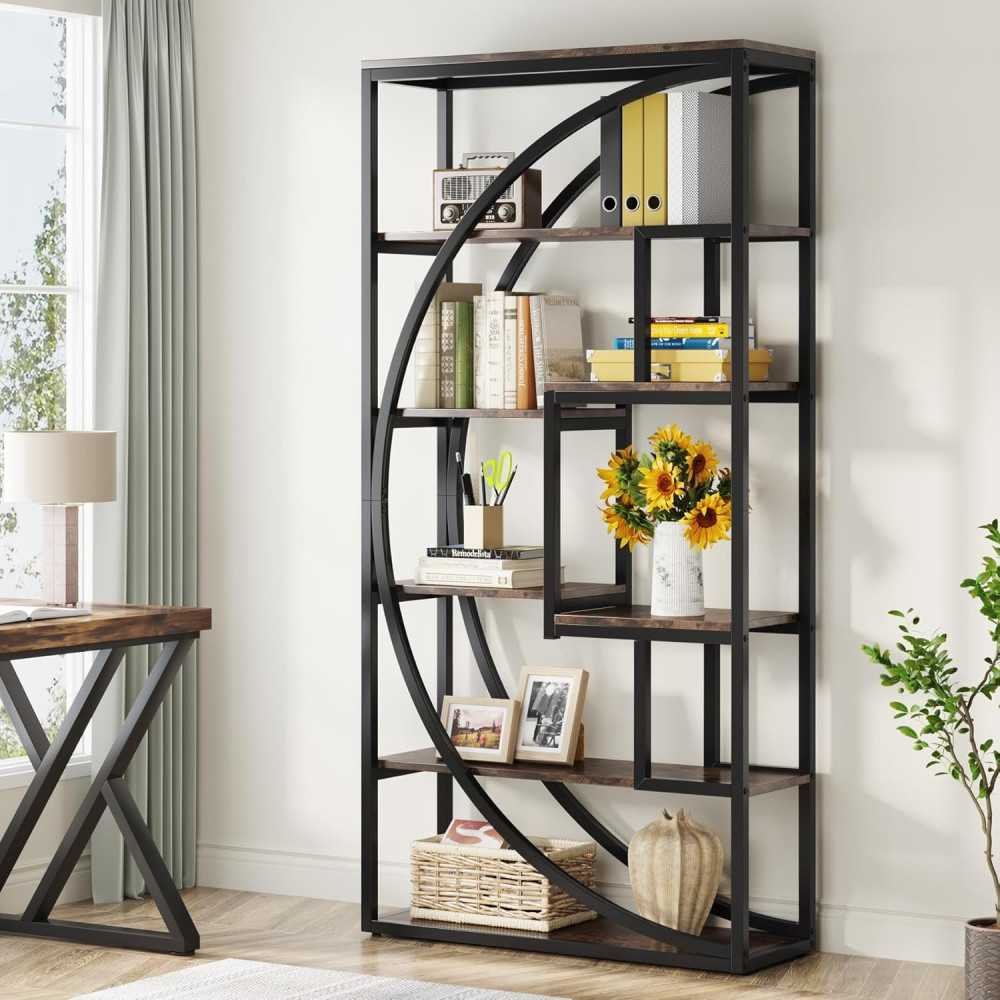 Industrial 5-Tier Etagere Bookcase | TekChoice Electronics