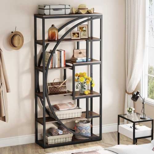 Industrial 5-Tier Etagere Bookcase | TekChoice Electronics