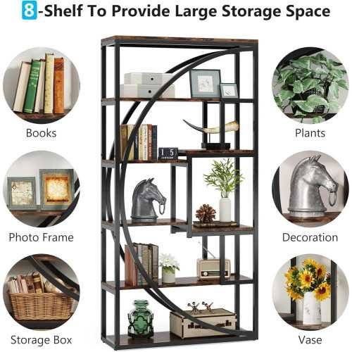 Industrial 5-Tier Etagere Bookcase | TekChoice Electronics