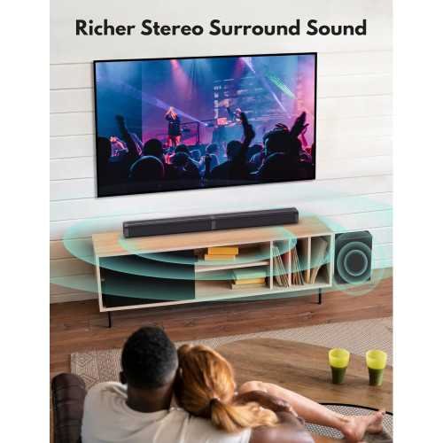 2-in-1 Sound Bar w/ Subwoofer for Epic Home Theater Surround Sound Experience | TekChoice Electronics