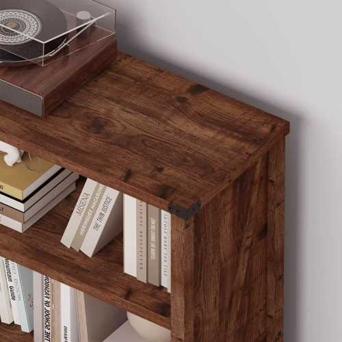 Farmhouse Wooden Bookcase for Home Office, Living Room, and Bedroom | TekChoice Electronics