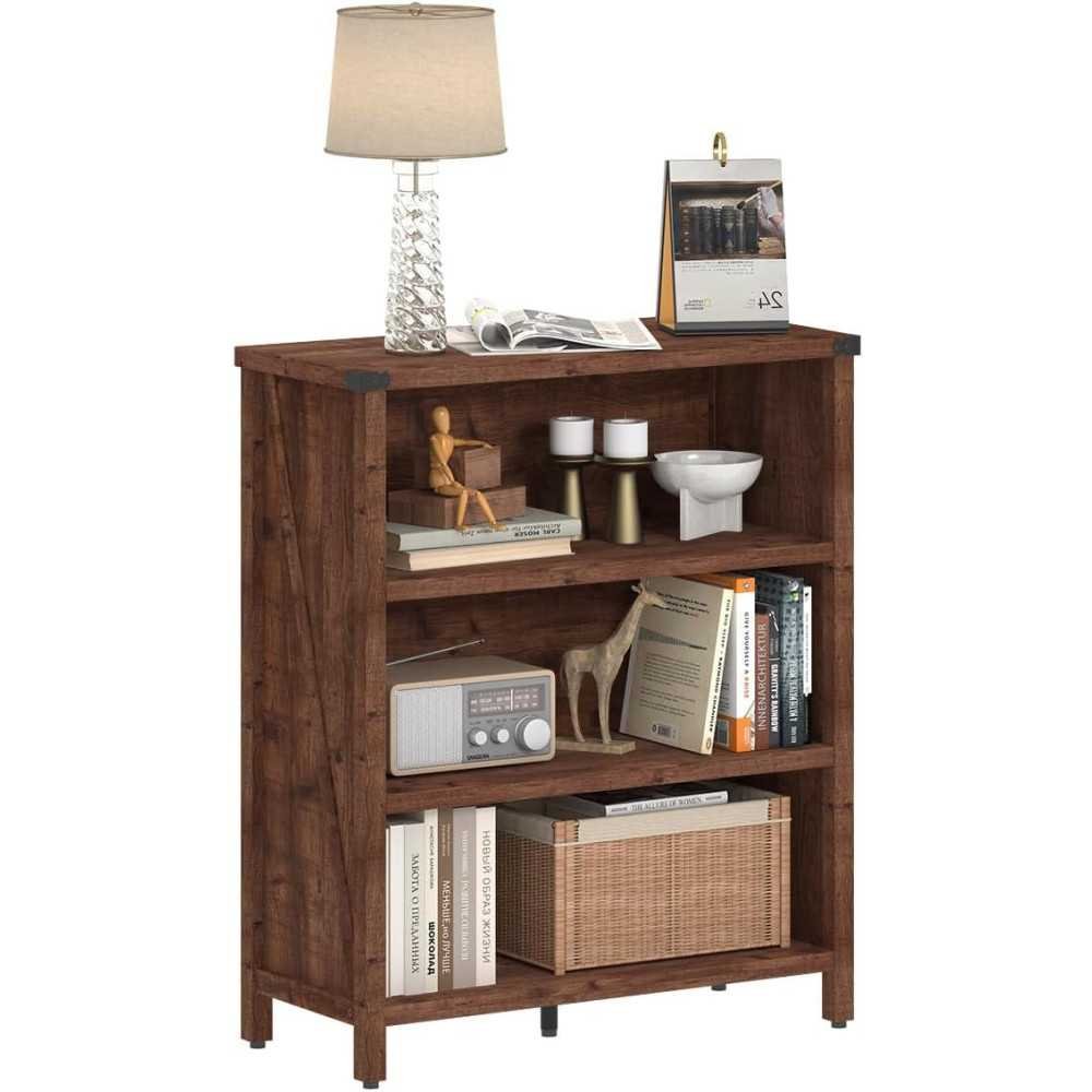 Farmhouse Wooden Bookcase for Home Office, Living Room, and Bedroom | TekChoice Electronics