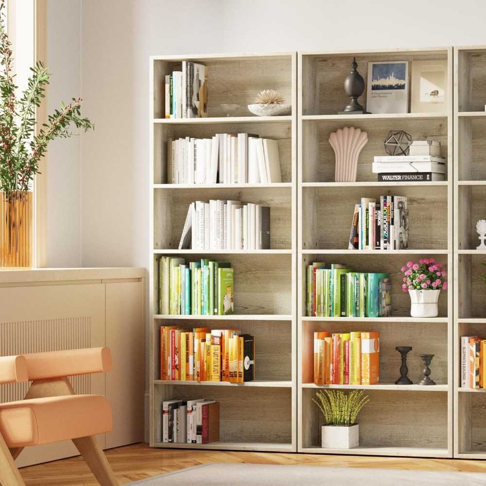 Set of 2 6-Tier Bookshelves - The Perfect Blend of Style and Storage for Every Room | TekChoice Electronics