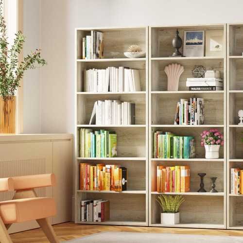 Set of 2 6-Tier Bookshelves - The Perfect Blend of Style and Storage for Every Room | TekChoice Electronics