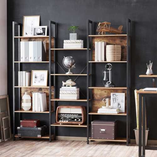 5-tier bookcase with 14 shelves, bookshelf with metal frame. | TekChoice Electronics