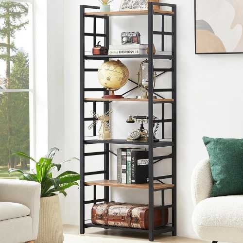 6 Tier Bookshelf for Your Home Office and Living Space | TekChoice Electronics