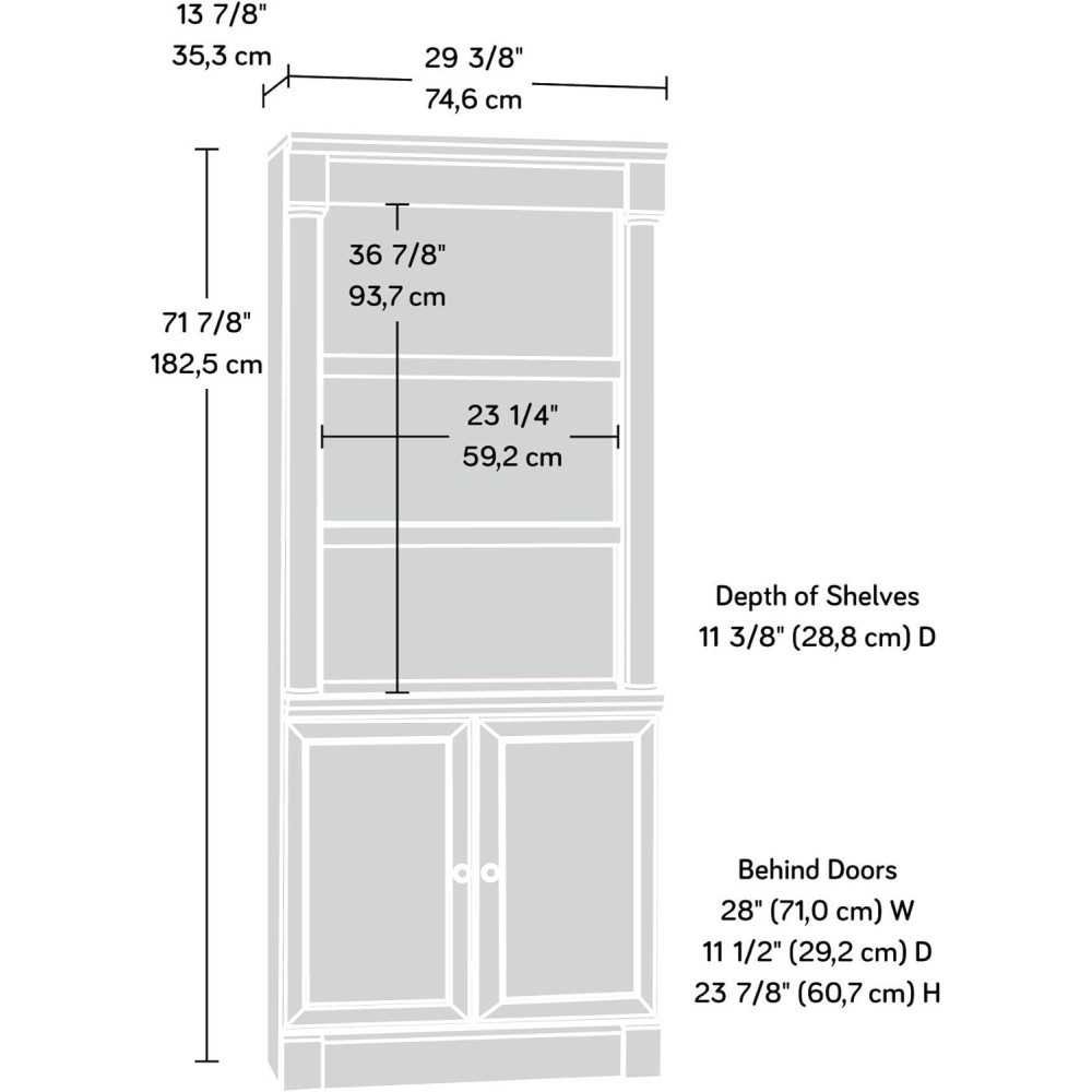 Palladia Library Bookcase with Doors for Elegant Storage Solutions | TekChoice Electronics