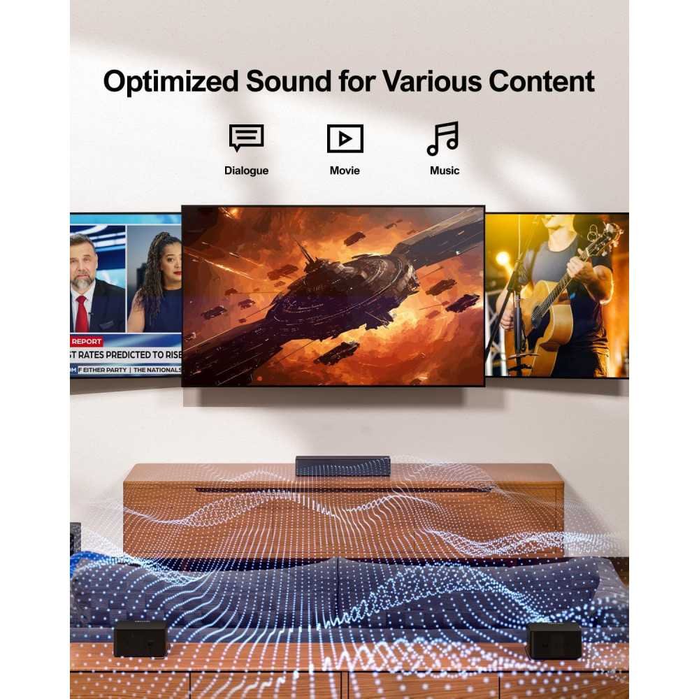 Poseidon D50 5.1 Virtual Surround Sound Bar for Home Theater Experience | TekChoice Electronics