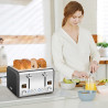 SEEDEEM 4 Slice Toaster, Stainless Steel w/ Colorful LCD Display, 7 Bread Shade Settings