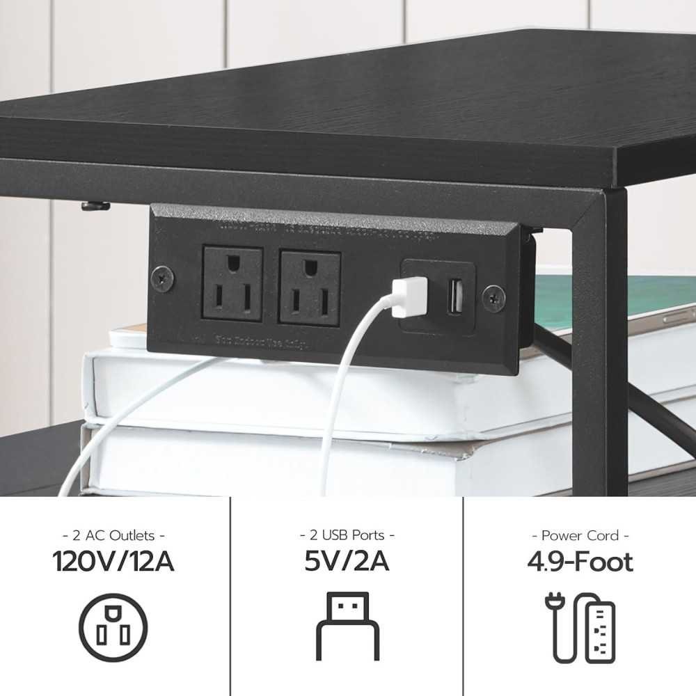 2 Drawer Filing Cabinet with Printer Stand & Charging Station for Home Office | TekChoice Electronics