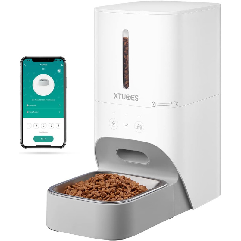 2.4G WiFi Automatic Cat Feeder w/ Double Hoppers