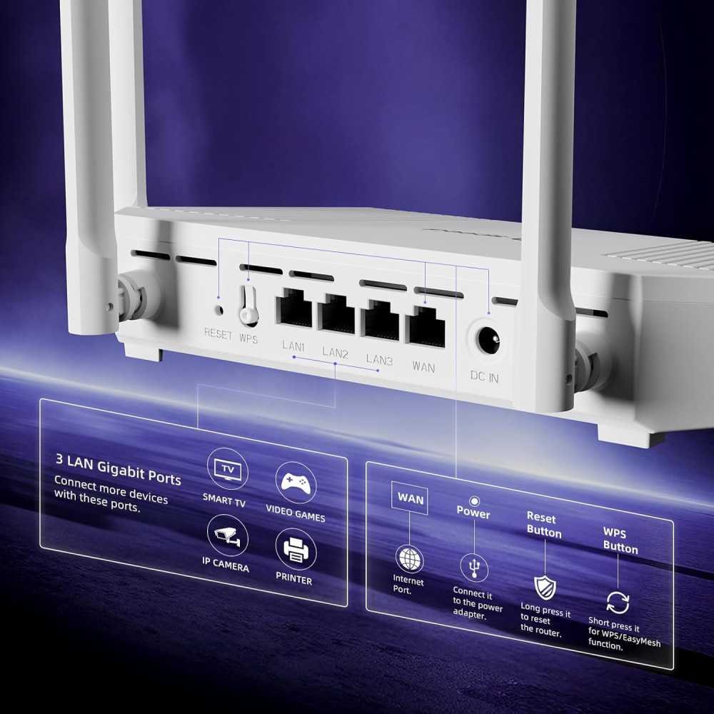 AX1500 Dual Band WiFi 6 Router with Smart Features and Security | TekChoice Electronics