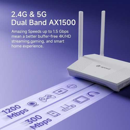 AX1500 Dual Band WiFi 6 Router with Smart Features and Security | TekChoice Electronics