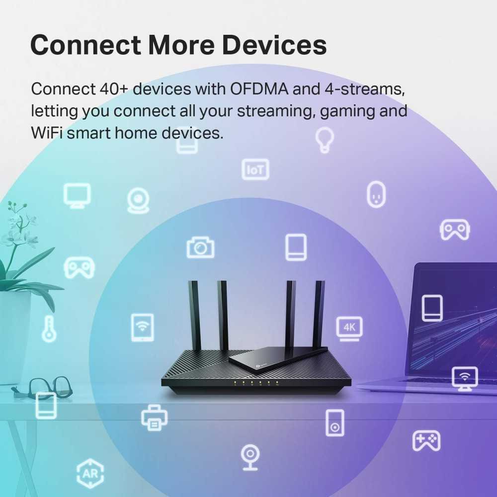 AX1800 WiFi 6 Router V4 (Archer AX21) – Dual Band Wireless Internet Router, Gigabit Router, Easy Mesh, Works with Alexa | TekChoice Electronics
