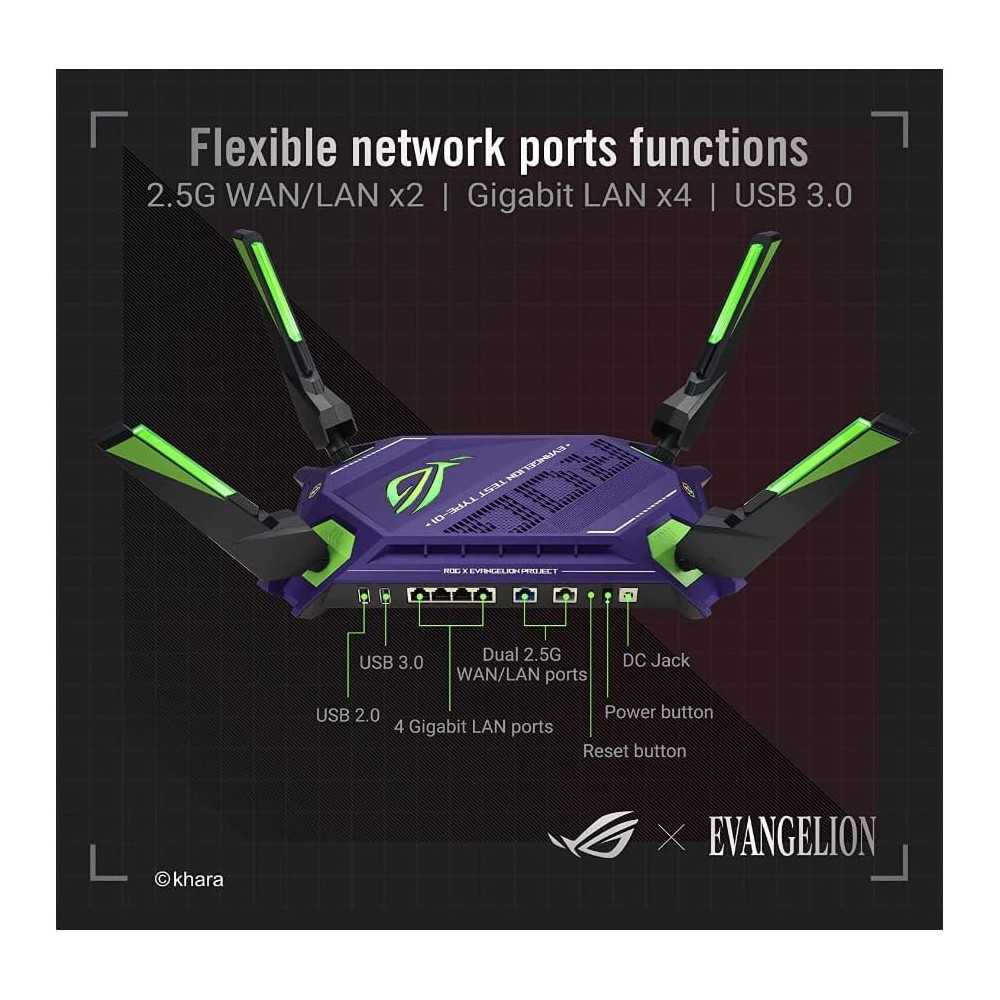 ROG Rapture GT-AX6000 EVA Edition with WiFi 6 Router for Unbeatable Performance and Security | TekChoice Electronics
