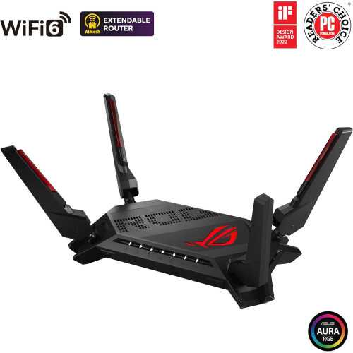 ROG Rapture GT-AX6000 WiFi 6 Gaming Router with Performance, Dual 2.5G Ports, and Lifetime Securit | TekChoice Electronics