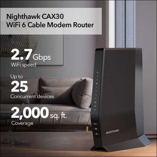 Nighthawk CAX30 WiFi 6 Router and Cable Modem Combo for Blazing Speeds | TekChoice Electronics