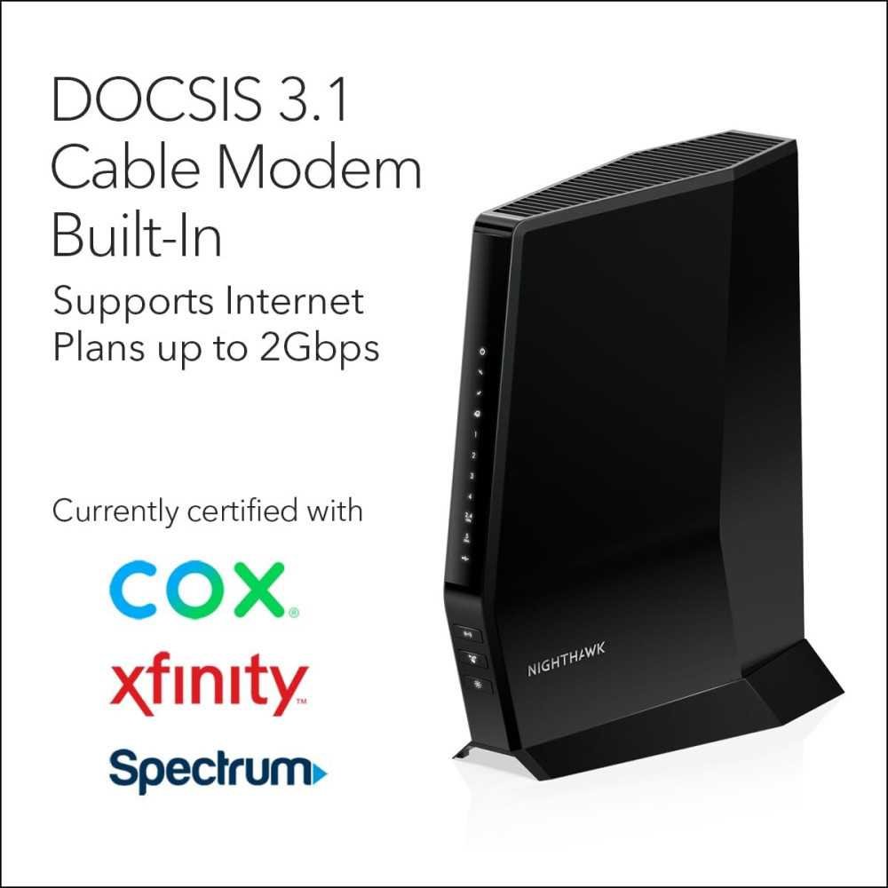 Nighthawk CAX30 WiFi 6 Router and Cable Modem Combo for Blazing Speeds | TekChoice Electronics