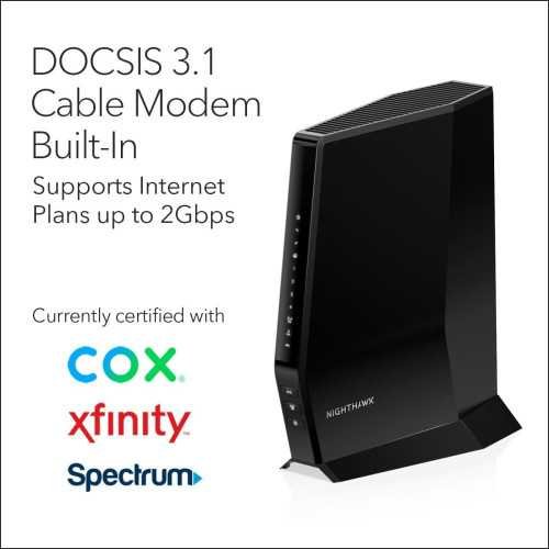 Nighthawk CAX30 WiFi 6 Router and Cable Modem Combo for Blazing Speeds | TekChoice Electronics
