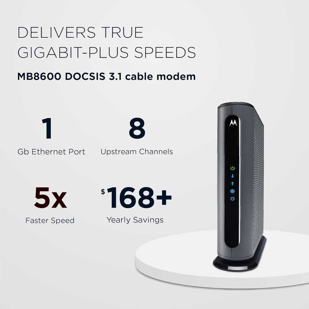 MB8600 DOCSIS 3.1 Cable Modem For Lightning-Fast Speeds | TekChoice Electronics