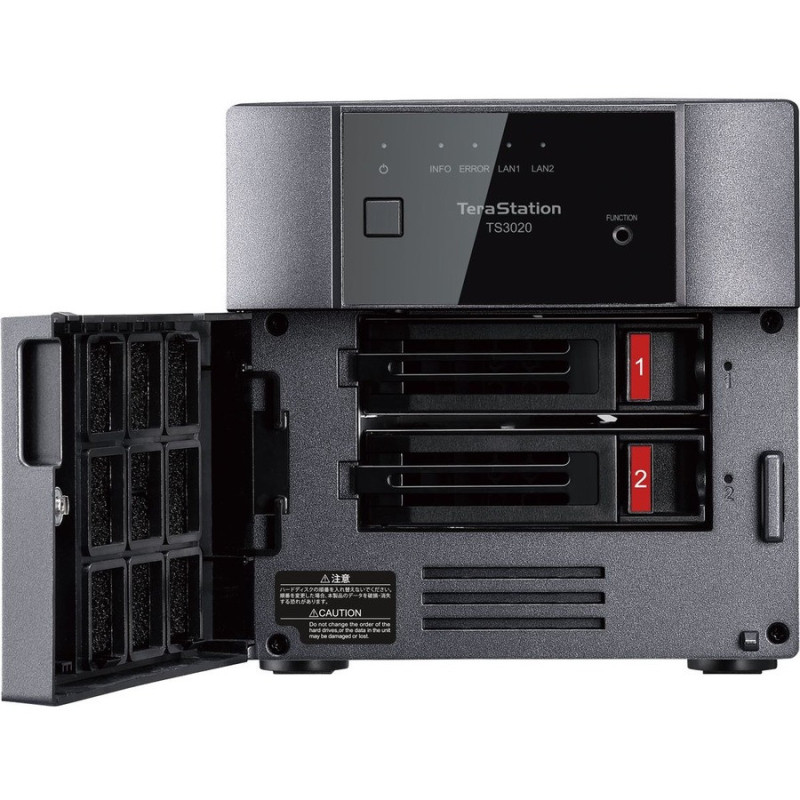 Buffalo TeraStation 3220DN 2-Bay Desktop NAS 8TB (2x4TB) with HDD NAS Hard Drives Included 2.5GBE