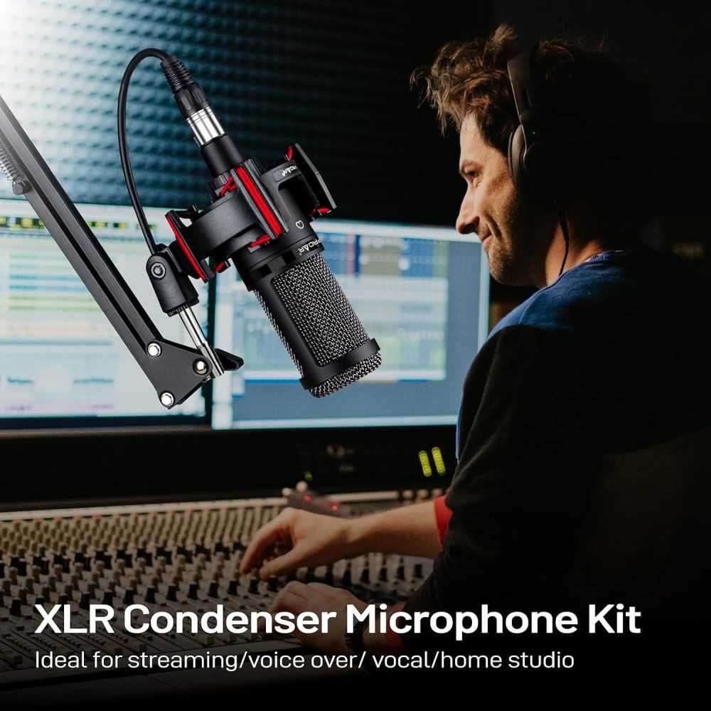 XLR Condenser Microphone Kit for Professional Podcasting, Gaming, ASMR, Singing, and more | TekChoice Electronics