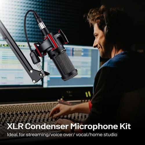 XLR Condenser Microphone Kit for Professional Podcasting, Gaming, ASMR, Singing, and more | TekChoice Electronics