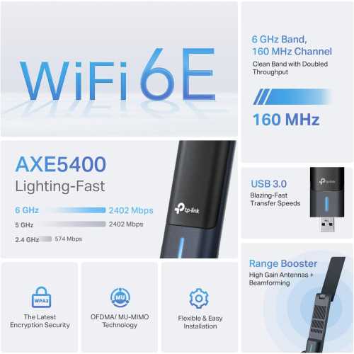 AXE5400 WiFi 6E USB Adapter (Archer TXE70UH) | TekChoice Electronics