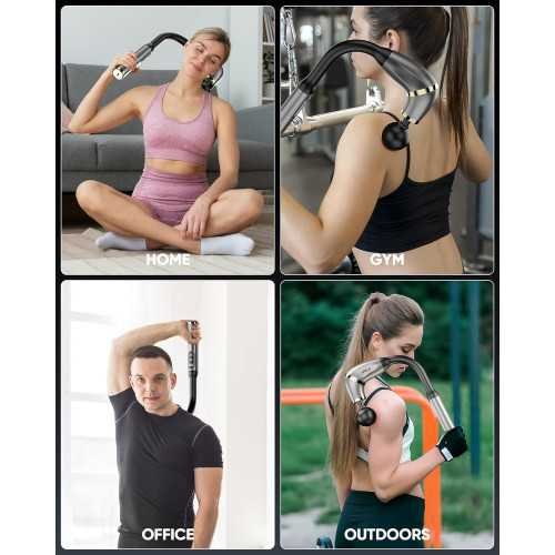 Massage Gun with Extended Handle and LCD Screen for Deep Tissue Therapy | TekChoice Electronics