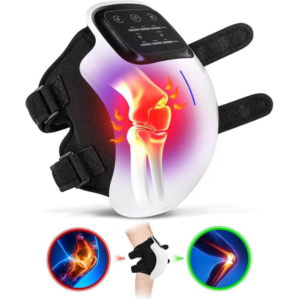 Cordless Knee Massager with Heat, Light Therapy, and Relaxing Massage | TekChoice Electronics