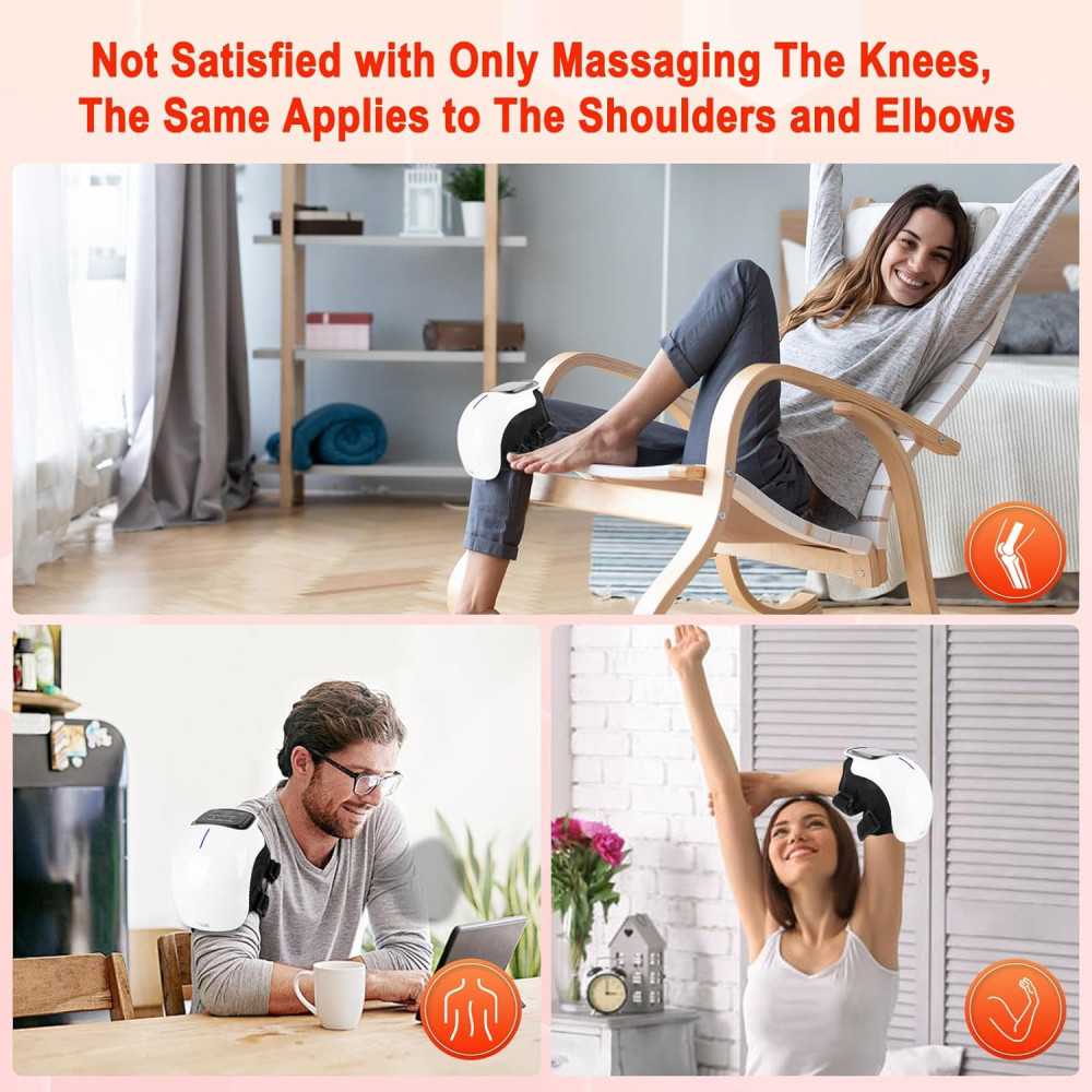 Cordless Knee Massager with Heat, Light Therapy, and Relaxing Massage | TekChoice Electronics