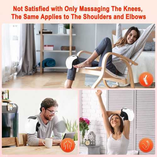 Cordless Knee Massager with Heat, Light Therapy, and Relaxing Massage | TekChoice Electronics