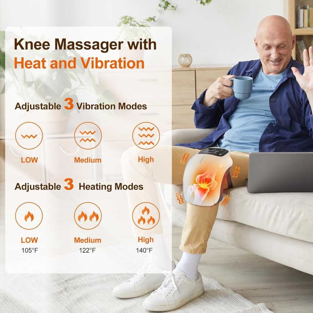 Portable Cordless Knee Massager for Pain Relief and Recovery | TekChoice Electronics