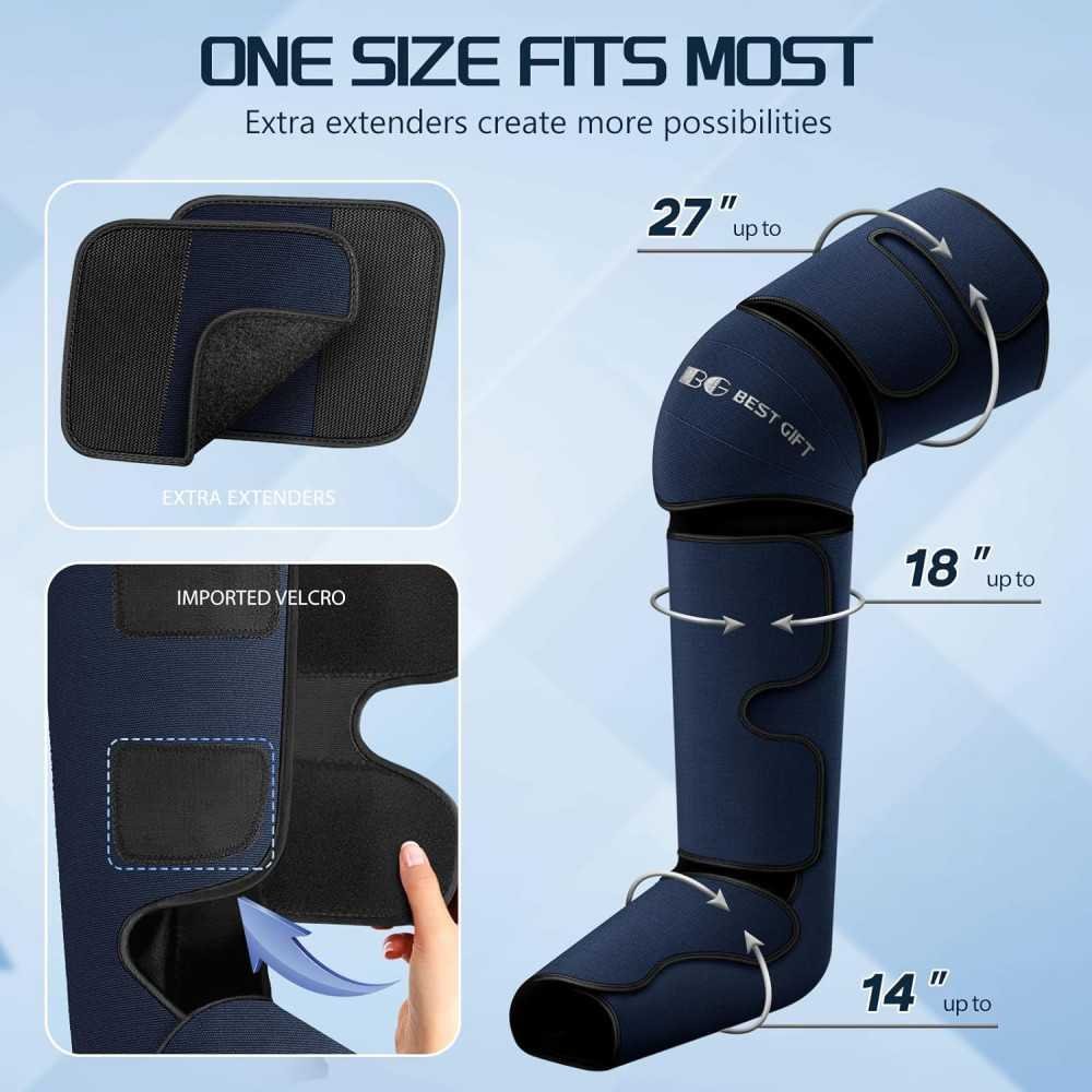 Air Compression Massager with Heat for Varicose Veins, Muscle Fatigue, and Swelling | TekChoice Electronics