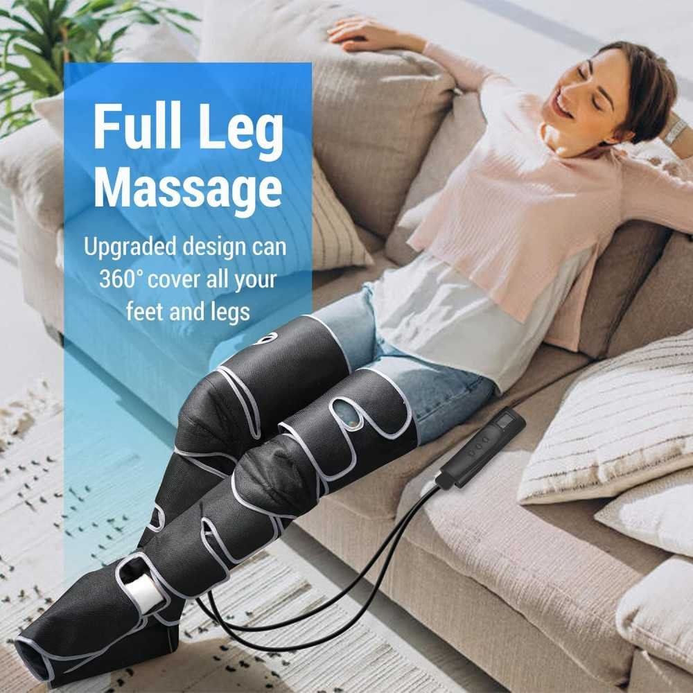 Circulation Boost with 3 Heat Settings, 3 Modes, and 3 Intensity Levels in our Full Leg and Foot Massager | TekChoice Electronics