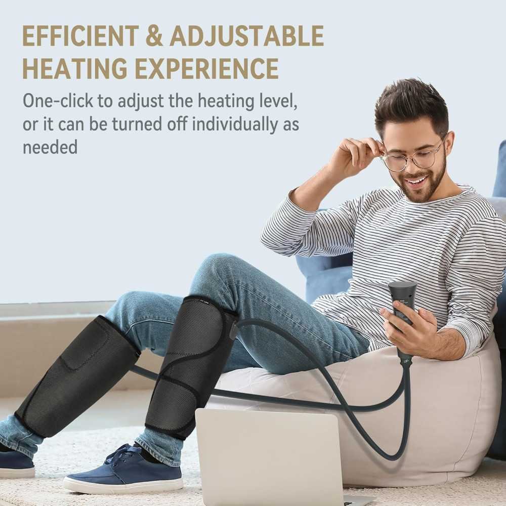 Circulation Boosting Leg Massager with Heat for Pain Relief and Relaxation | TekChoice Electronics