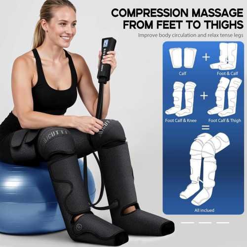 Soothing Air Compression Foot and Leg Massagers with Heat | TekChoice Electronics