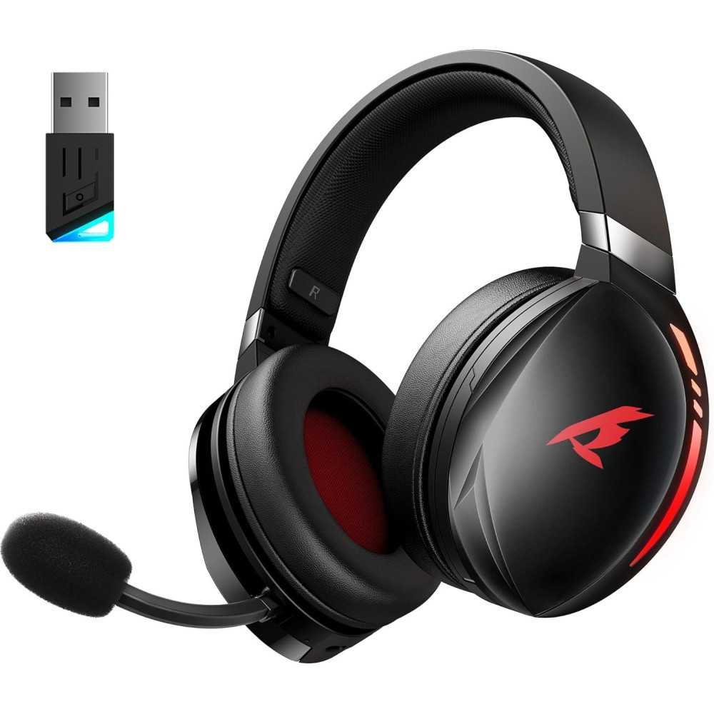 Wireless Gaming Headset for PS5, PS4, PC, and Mac - 3D Surround Sound, Bluetooth 5.4, Noise Canceling Mic, and 65H Battery Life | TekChoice Electronics