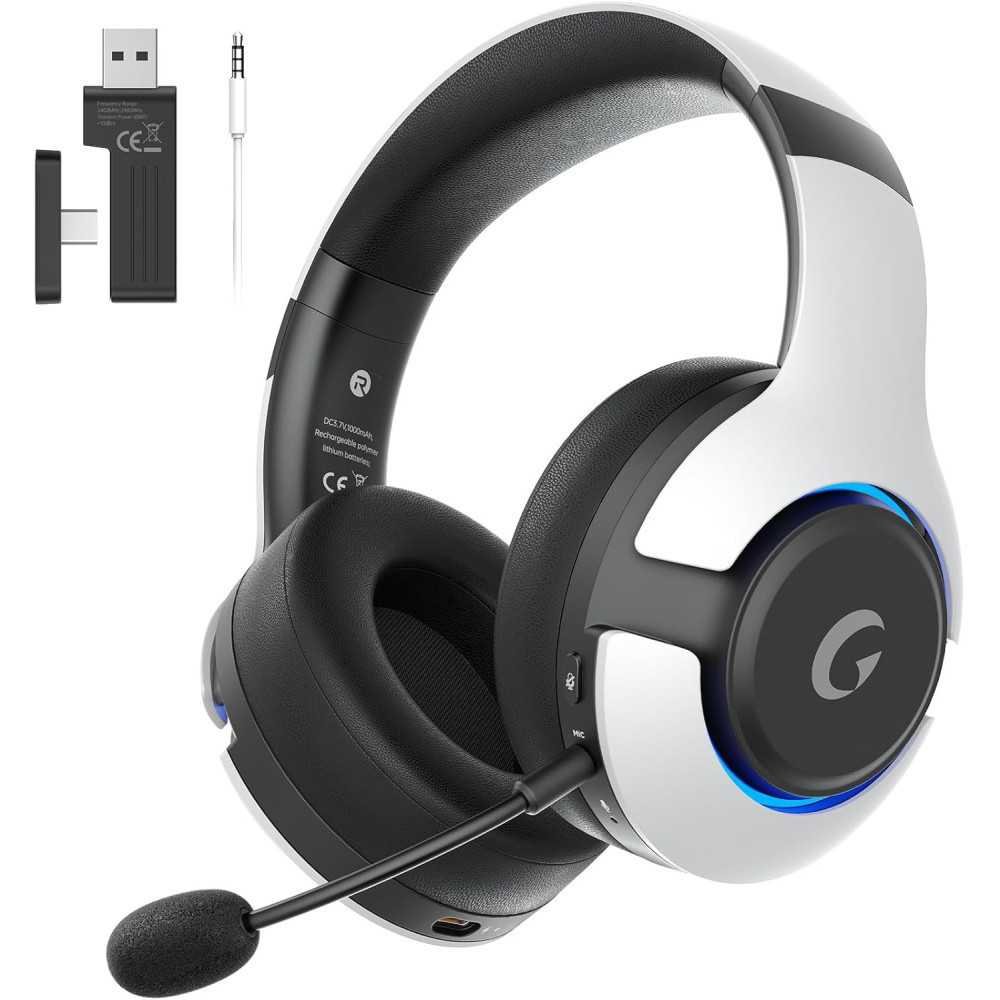 Wireless Gaming Headset for PS5, PS4, PC, Mac, Switch – Featuring Bluetooth 5.3, Noise Cancelling Microphone and 45H Battery | TekChoice Electronics