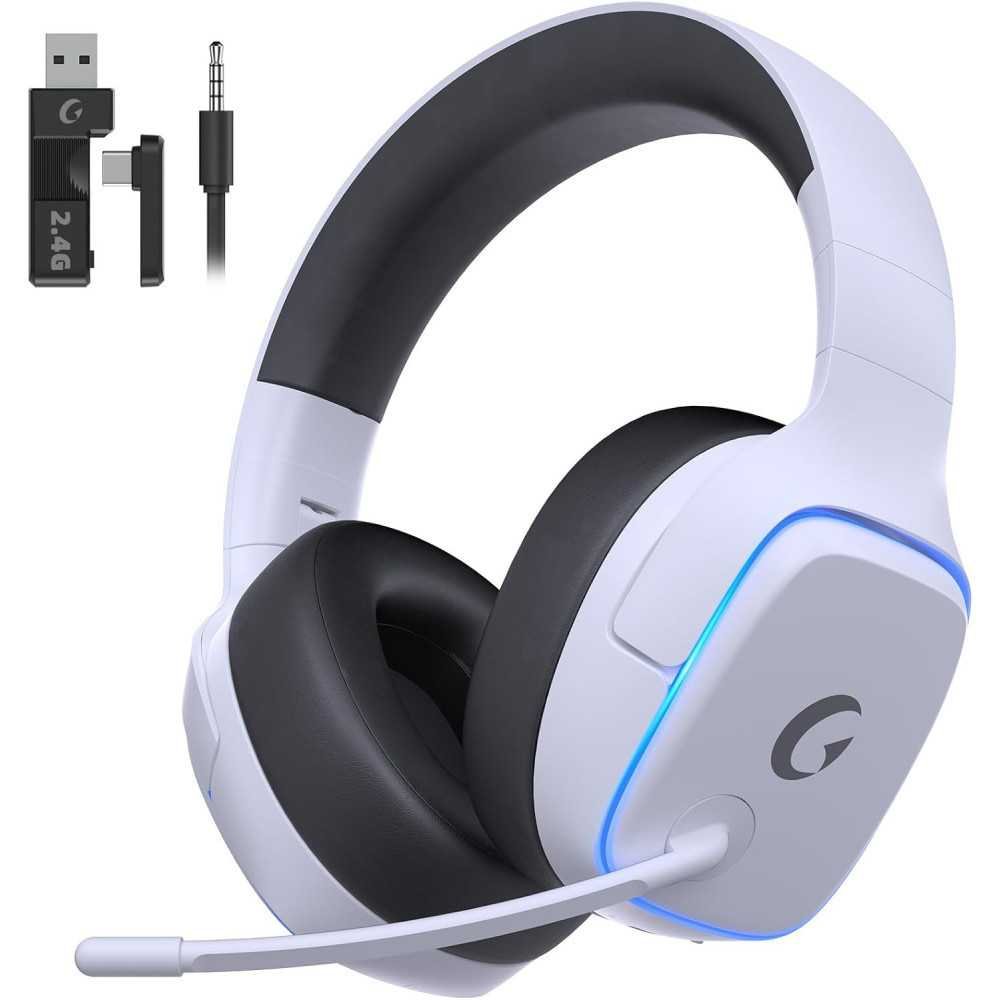 2.4GHz Wireless Gaming Headset for PS5, PS4, PC, and Switch Bluetooth 5.3 with Crystal Clear Sound and Noise-Canceling Mic | TekChoice Electronics