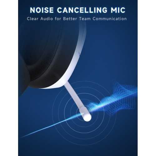 2.4GHz Wireless Gaming Headset for PS5, PS4, PC, and Switch Bluetooth 5.3 with Crystal Clear Sound and Noise-Canceling Mic | TekChoice Electronics