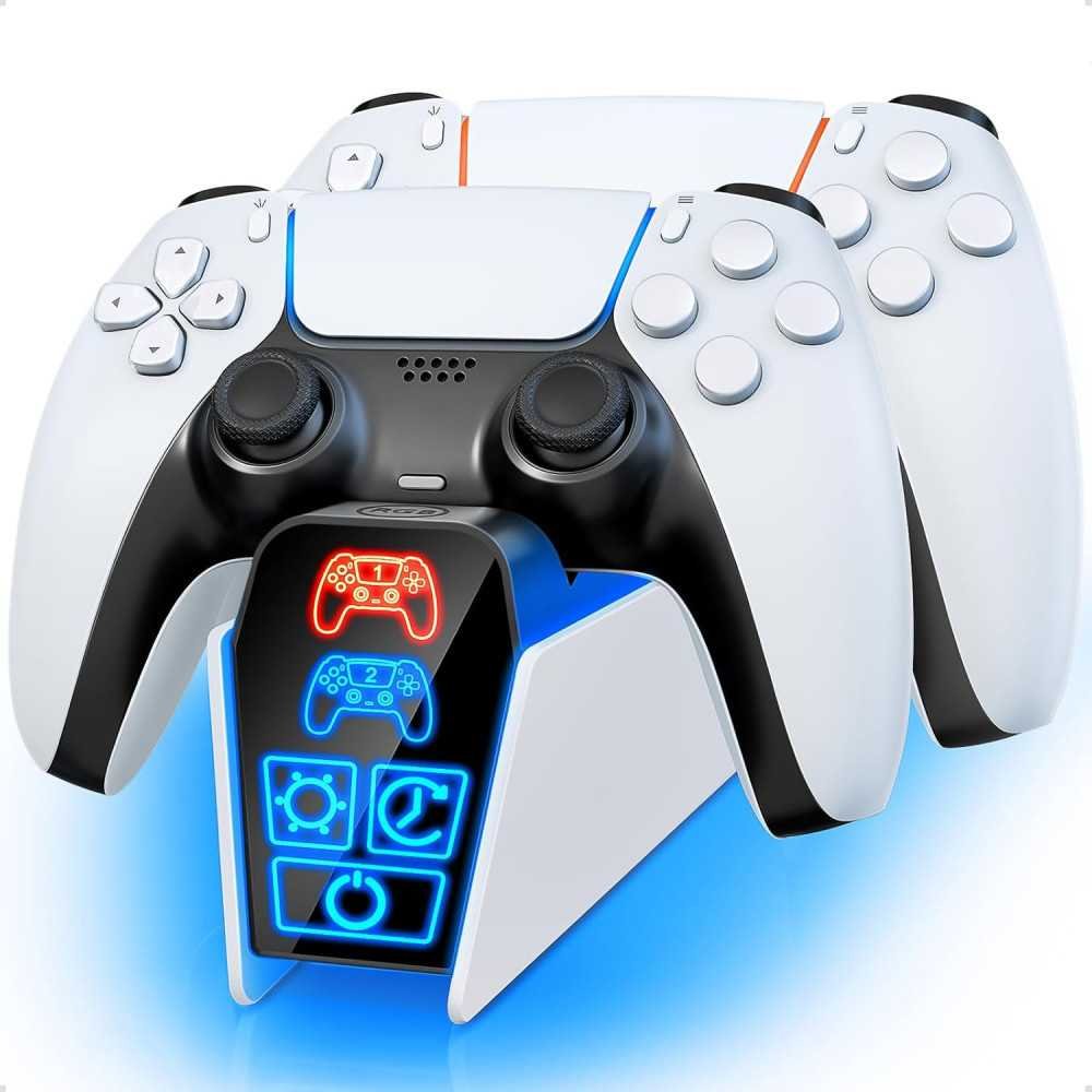 PS5 Controller Charger Dock with Storage and Timer Function | TekChoice Electronics