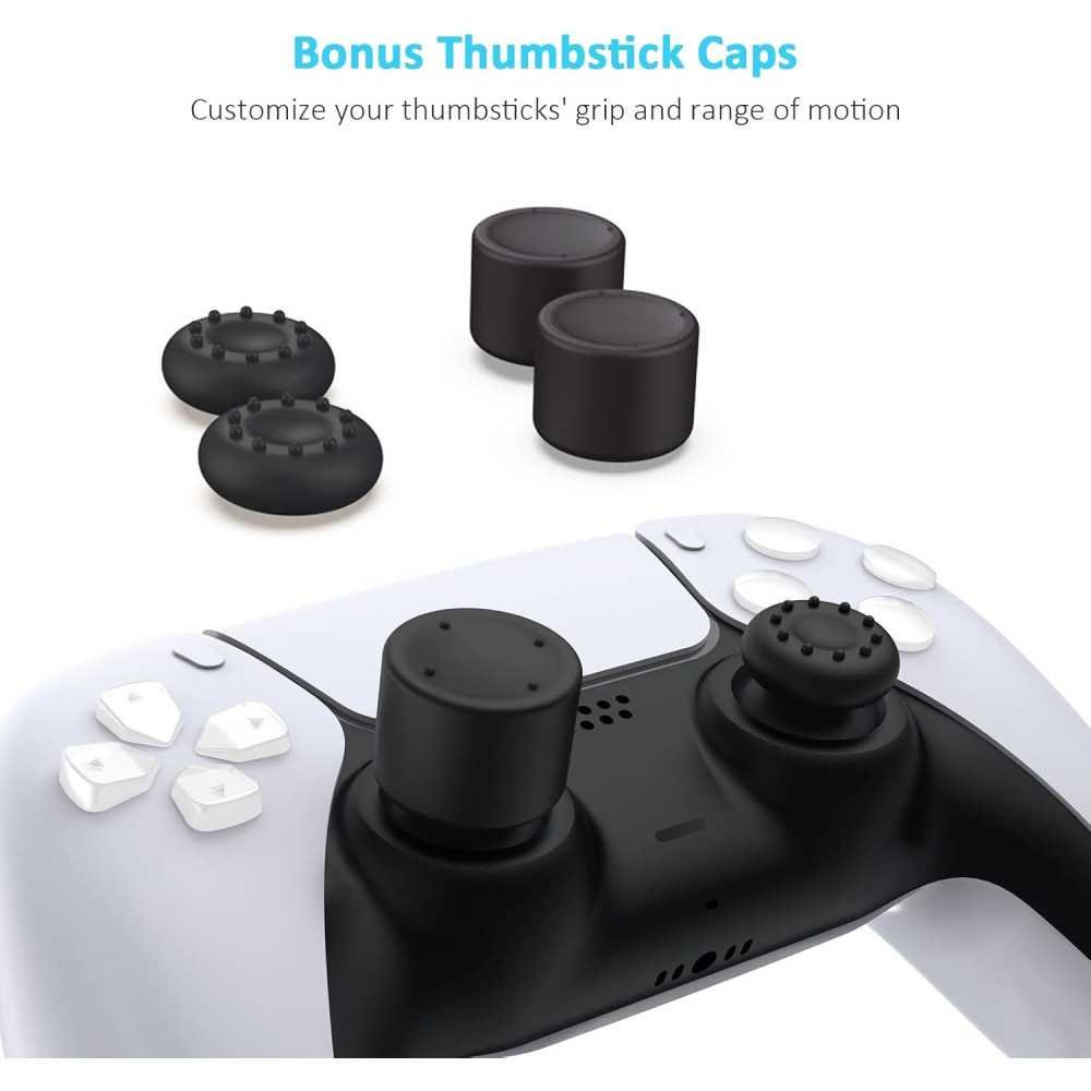 PS5 Controller Charger Kit with Dualsense Dock and Thumb Grips | TekChoice Electronics