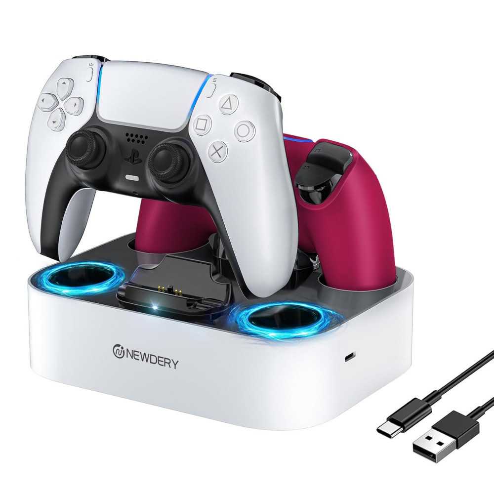 Dual Controller Charging Dock for PS5 + DualSense Edge Controller | TekChoice Electronics Dual Controller Charging Dock for PS5 + DualSense Edge Controller | TekChoice Electronics