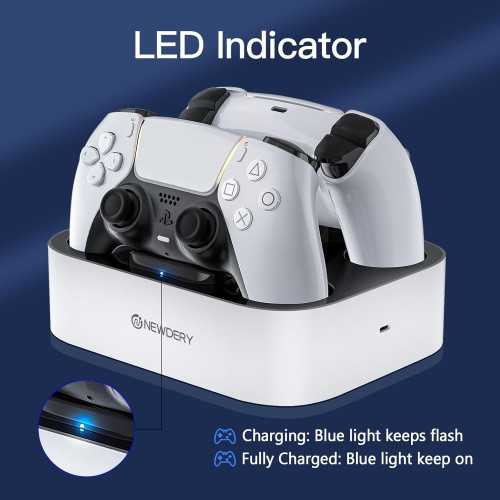 Dual Controller Charging Dock for PS5 + DualSense Edge Controller | TekChoice Electronics