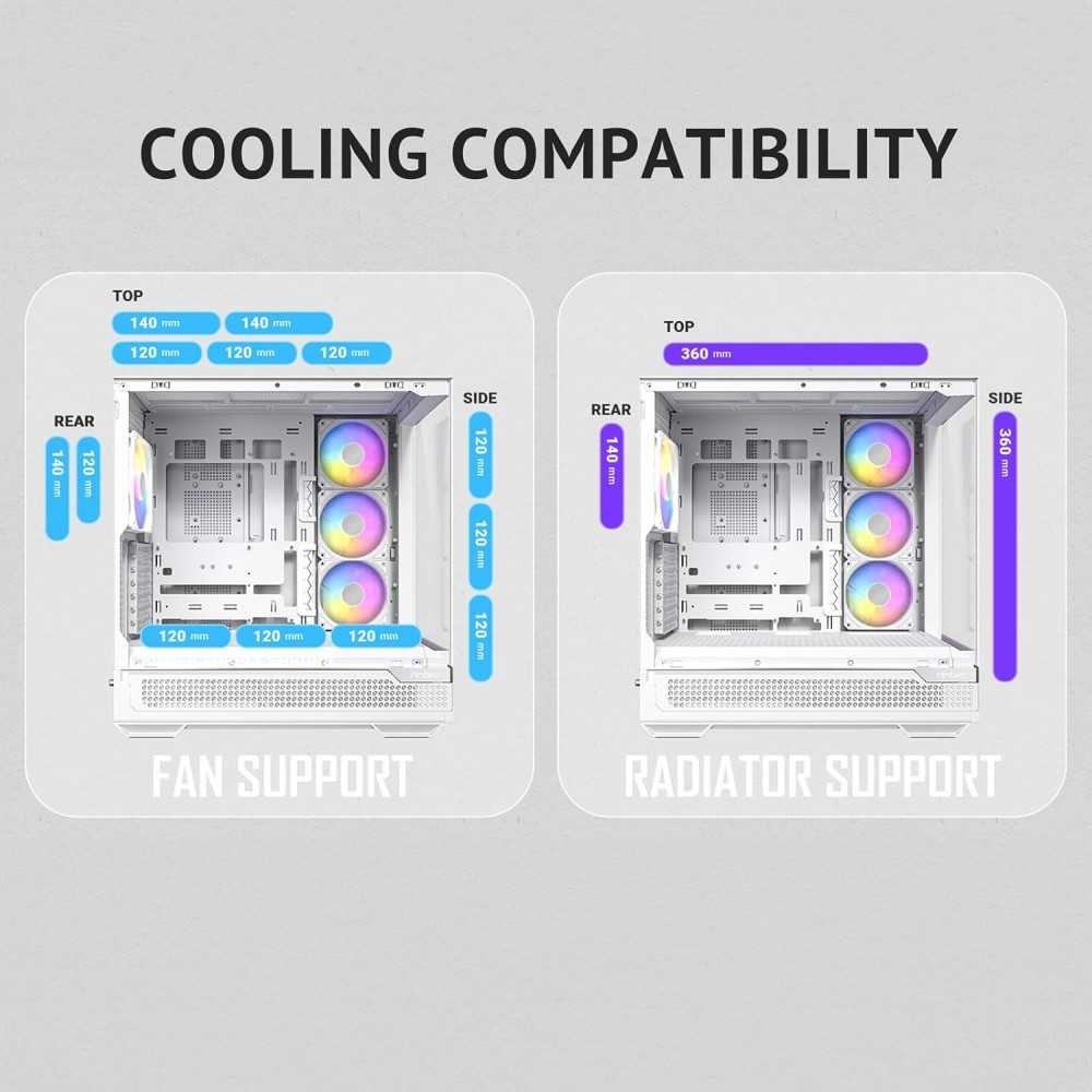 C7 ARGB Mid-Tower E-ATX Computer Case | TekChoice Electronics