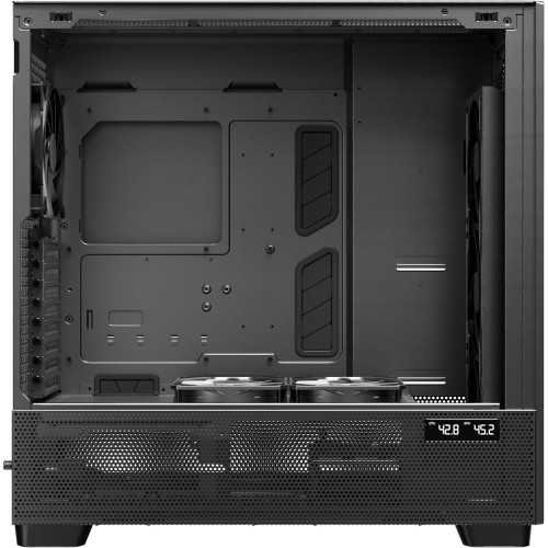 Flux Pro High-Airflow E-ATX PC Case with Unique Birch Wood Front Panel and Advanced Features | TekChoice Electronics