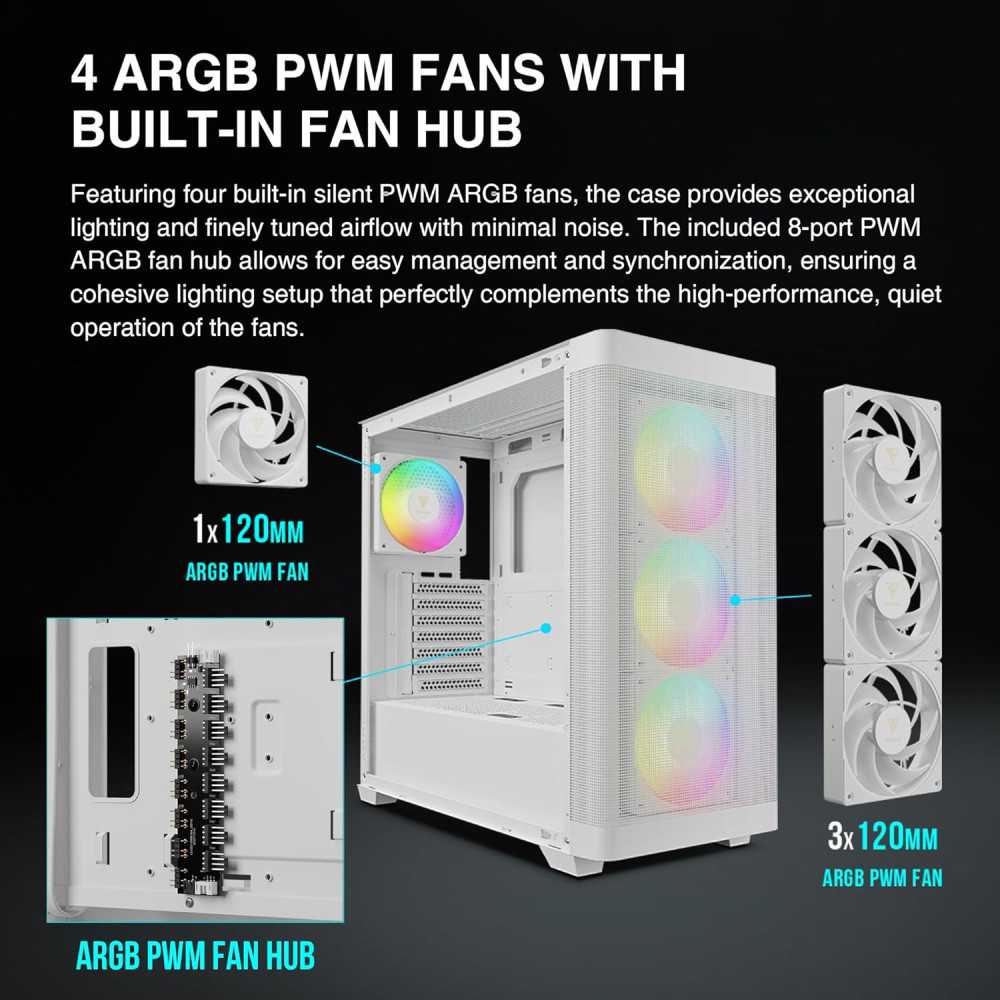 360mm AIO Compatible ATX Mid Tower PC Case | TekChoice Electronics