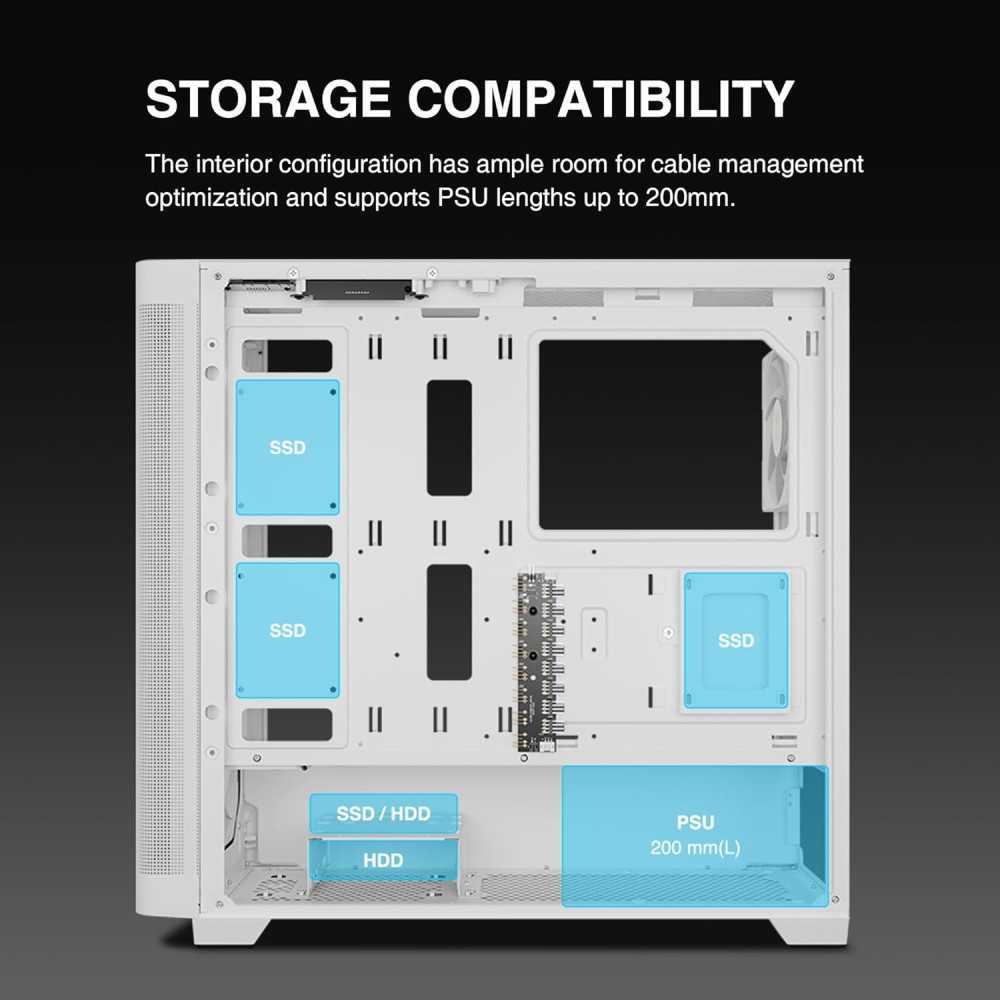 360mm AIO Compatible ATX Mid Tower PC Case | TekChoice Electronics