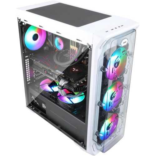 LUX II ATX Gaming PC Case with 3D Ring Design Panel - Compatible with 120mm/240mm AIO Liquid Cooler & Vertical GPU | TekChoice Electronics